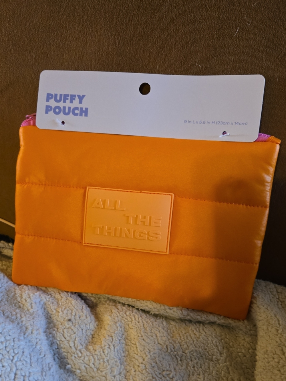 Puffy Pouch Cosmetic Bag - Orange
